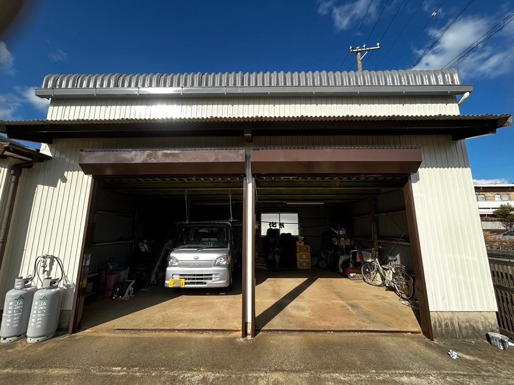 安城市　N様邸　車庫　外壁、屋根塗装工事