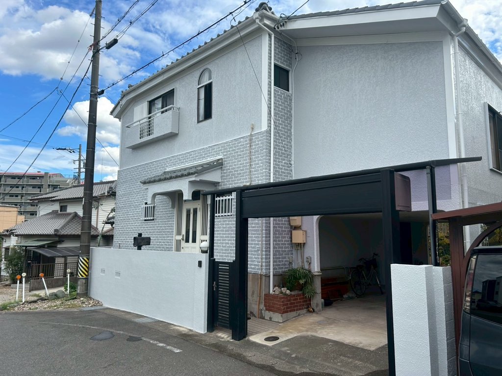 知立市　O様邸　外壁塗装工事、擁壁塗装工事